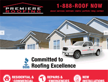 Tablet Screenshot of premiereroofing.net